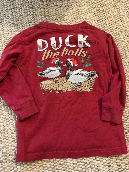 Cardin Mccoy Other - Kids Holiday Red 'Duck the Halls' Long-Sleeve Tee
